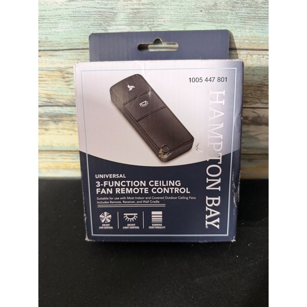 Hampton Bay Universal Ceiling Fan Remote Control 98101 Black‎ New Open Box